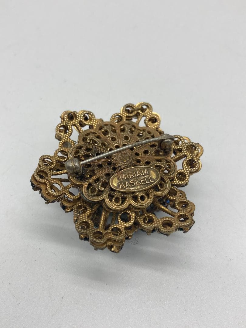 ▼MIRIAM HASKELL　ミリアムハスケル　ブローチ　ストーン