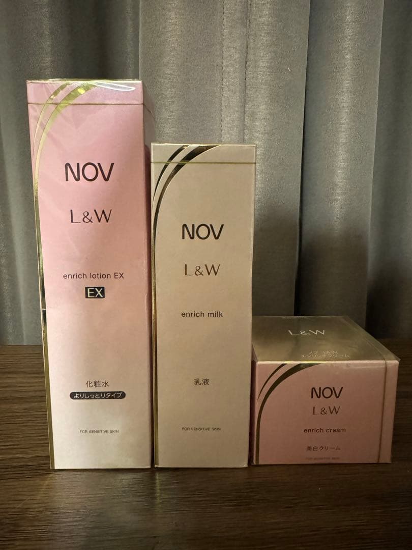ノブ L&W 化粧水EX 乳液、美白クリーム 3点セット