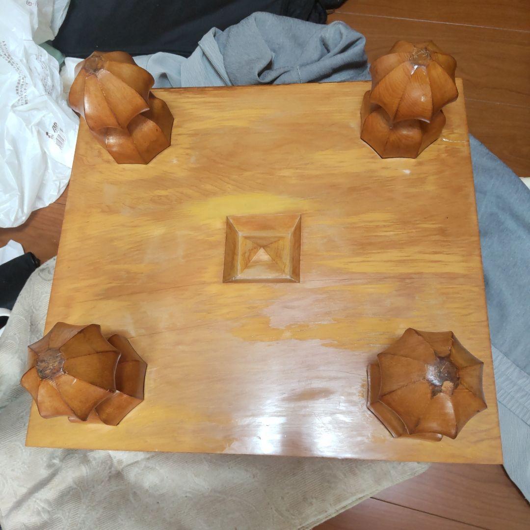 ★日本産本榧脚付き碁盤5.4寸　木裏板目17kg