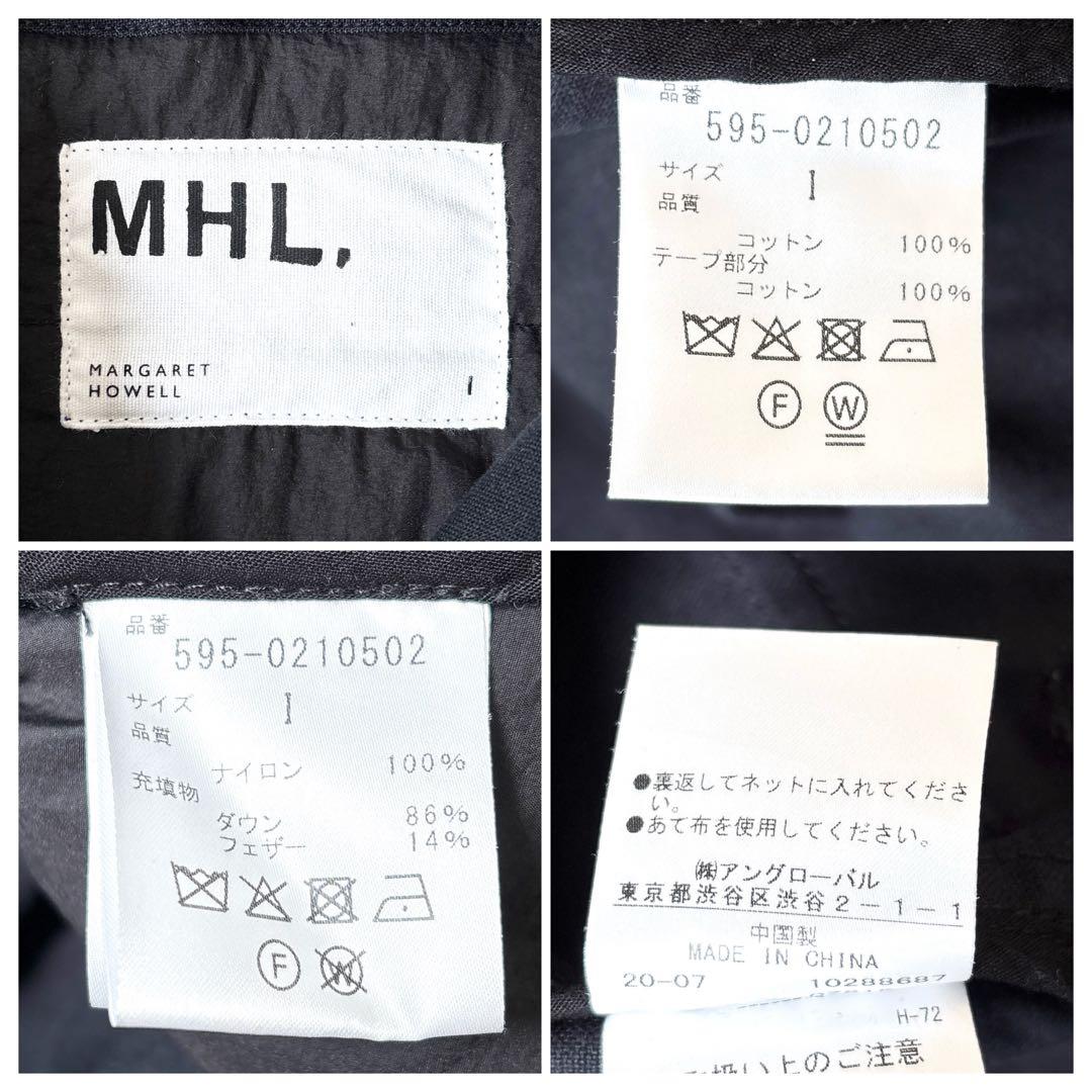 美品 MHL. ダウンライナー付 2way ステンカラーコート ネイビー 大き目