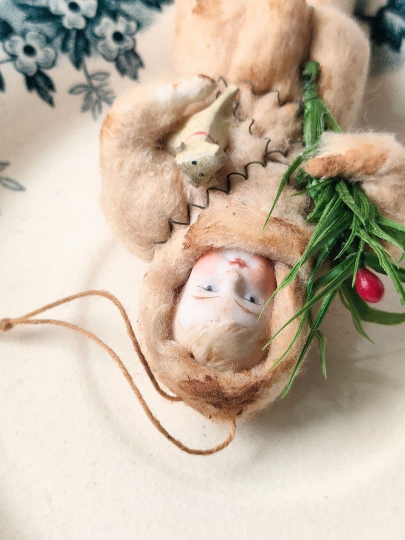 希少　ドイツ　ビスクドール　人形　コットンドール　アンティーク