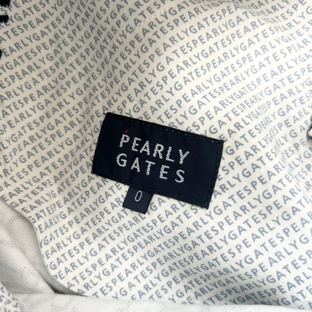 新品　パーリーゲイツ　パンツ　ストレッチ　秋冬　総柄　ホワイト　サイズ0