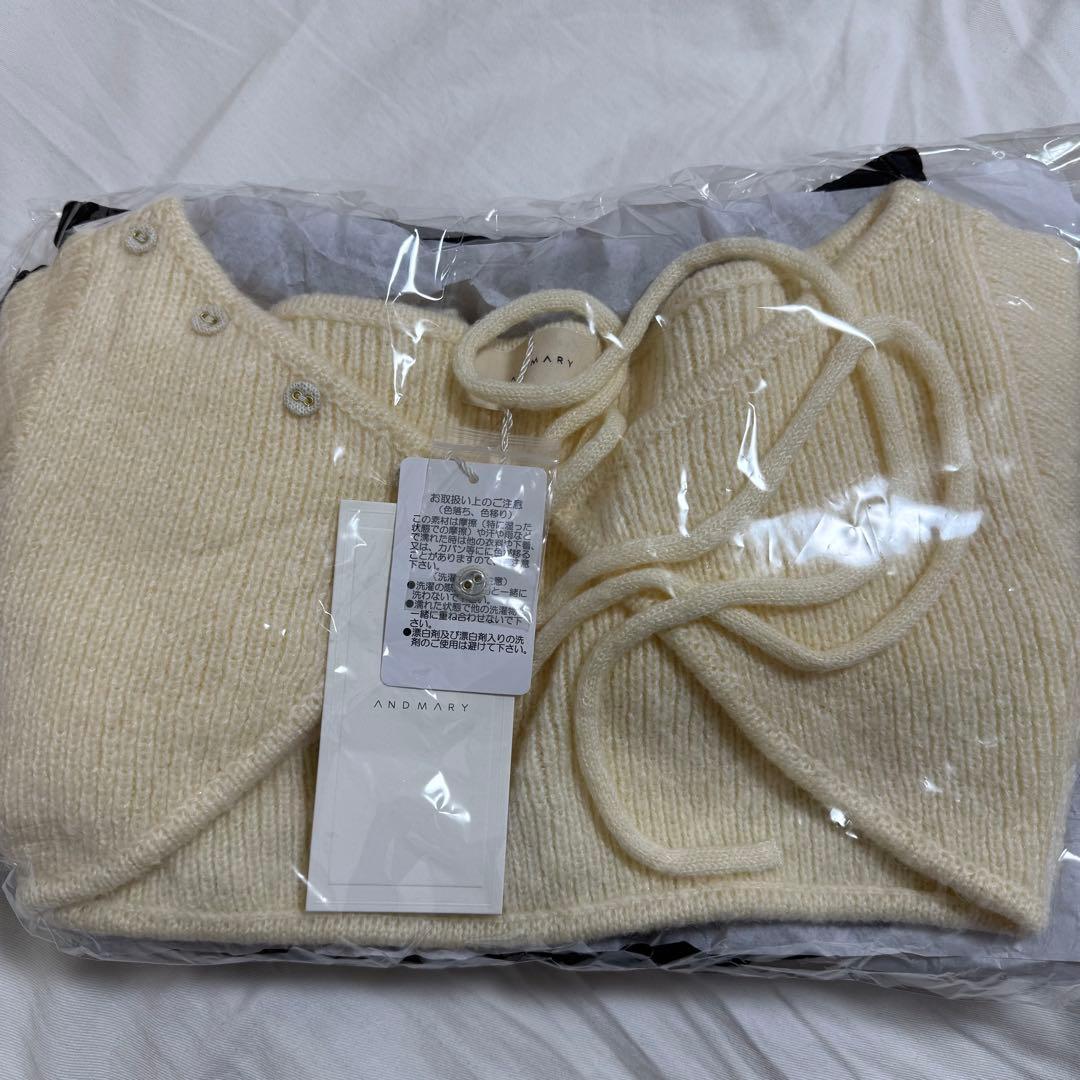 ワンピース andmary Lamia knit set mini dress black