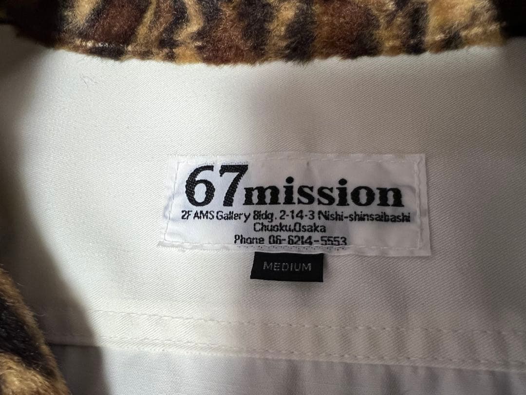 67mission レオパード襟シャツ Mサイズ