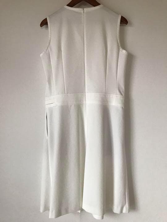 定価58300円【新品】レディース38ランバンスポール ポンチ素材ワンピース白