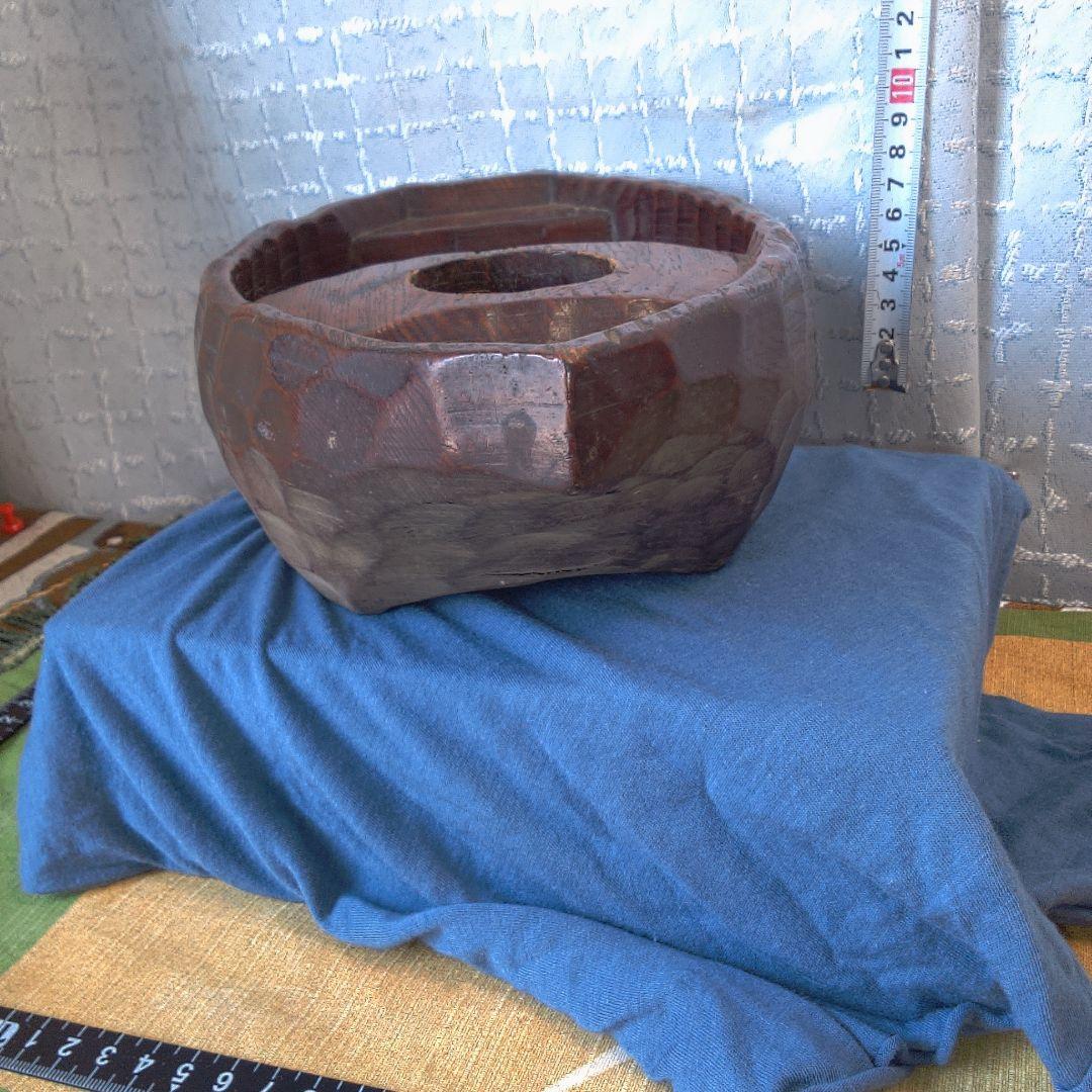 一刀彫？ 花生け？ 骨董 美術 アンティーク