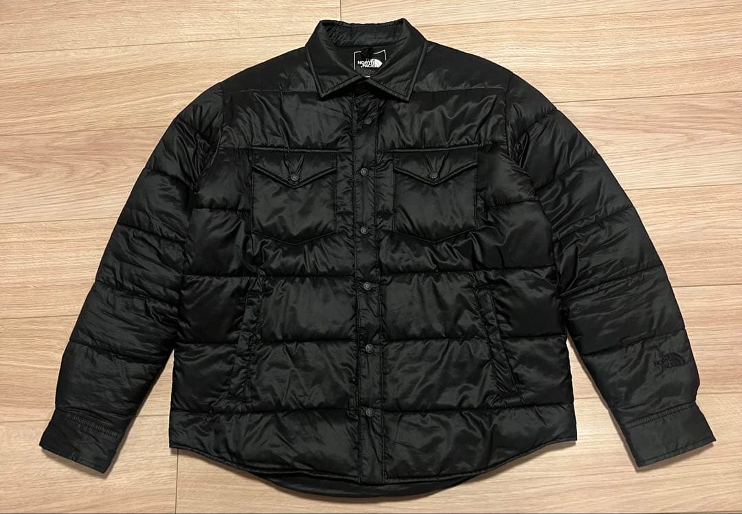 美品 ノースフェイス ダウンシャツ キャンプ シエラ スタッフド シャツ ダウン