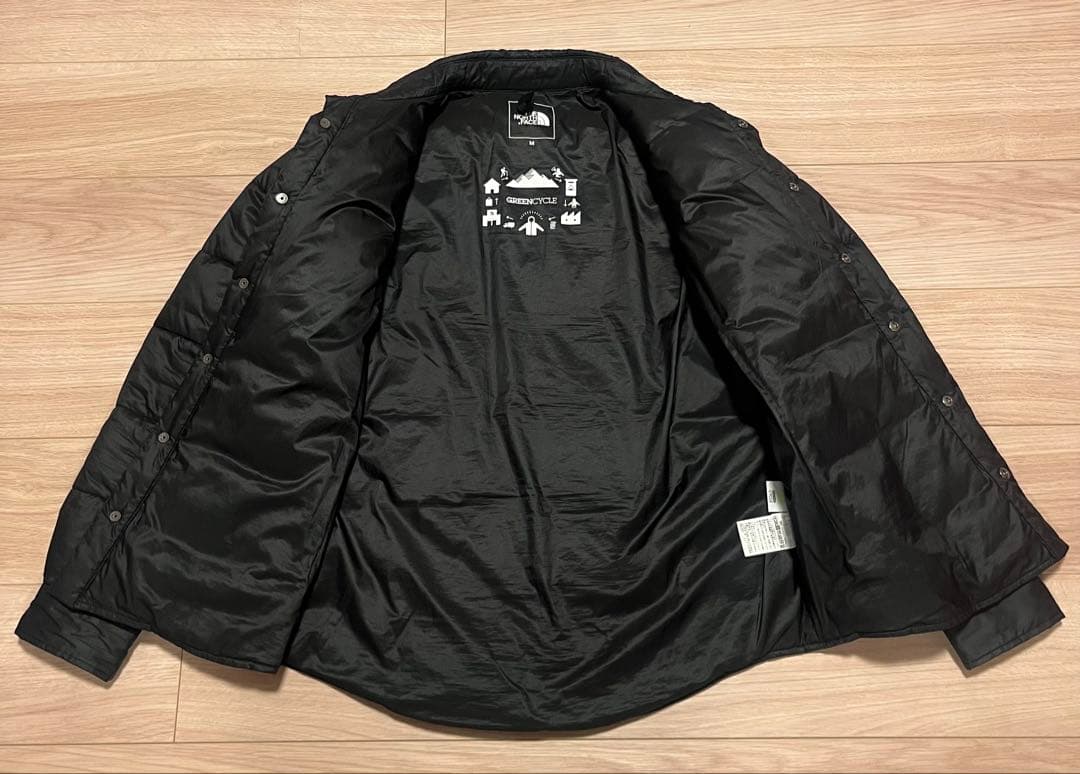 美品 ノースフェイス ダウンシャツ キャンプ シエラ スタッフド シャツ ダウン