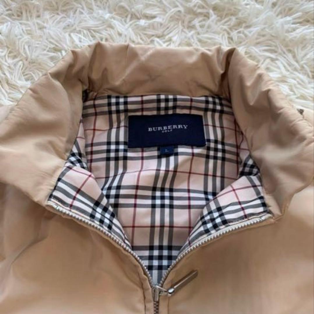【L】美品 BURBERRY GOLF ノバチェック　フード付きベスト ゴルフ
