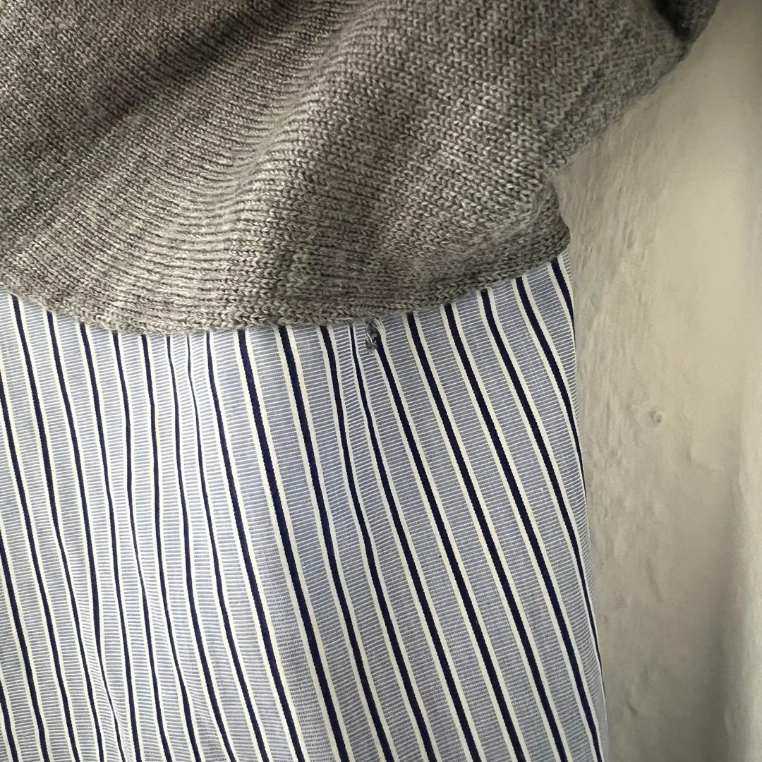 COMME des GARCONS SHIRT｜ストライプシャツ切替ニット