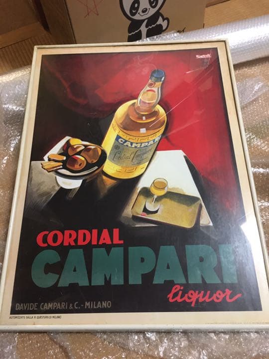 額縁付きポスター画　campari
