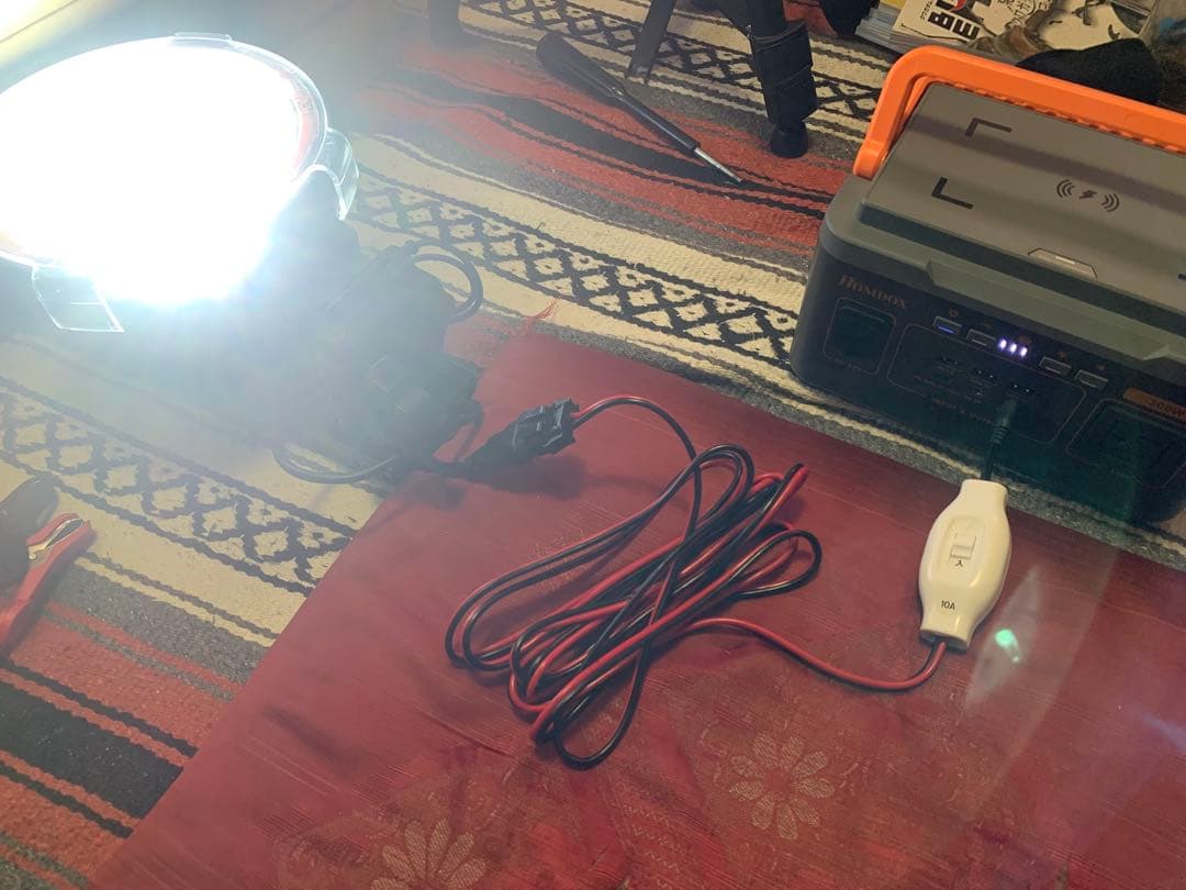 今峰製HIDライト 7インチ6000Kクワガタ採集中型ライト実測87W