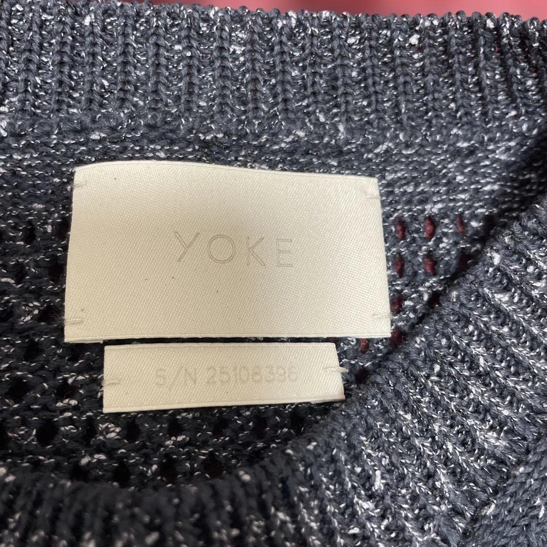 専用⭐︎YOKE MESH KNITTED CREWNECK SWEATER 黒