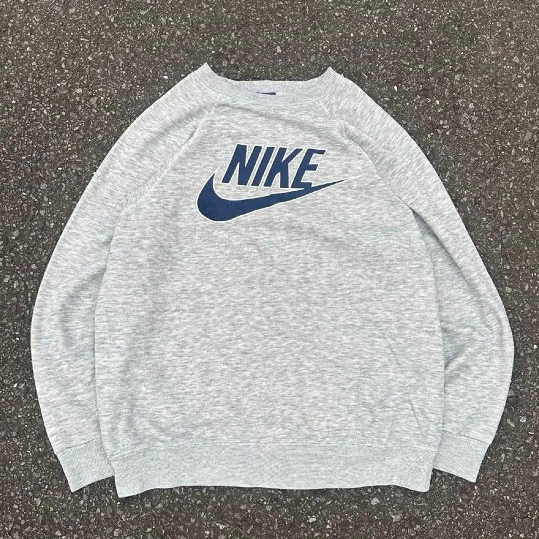 80s NIKE Vintage スウェット USA製 霜降りグレー