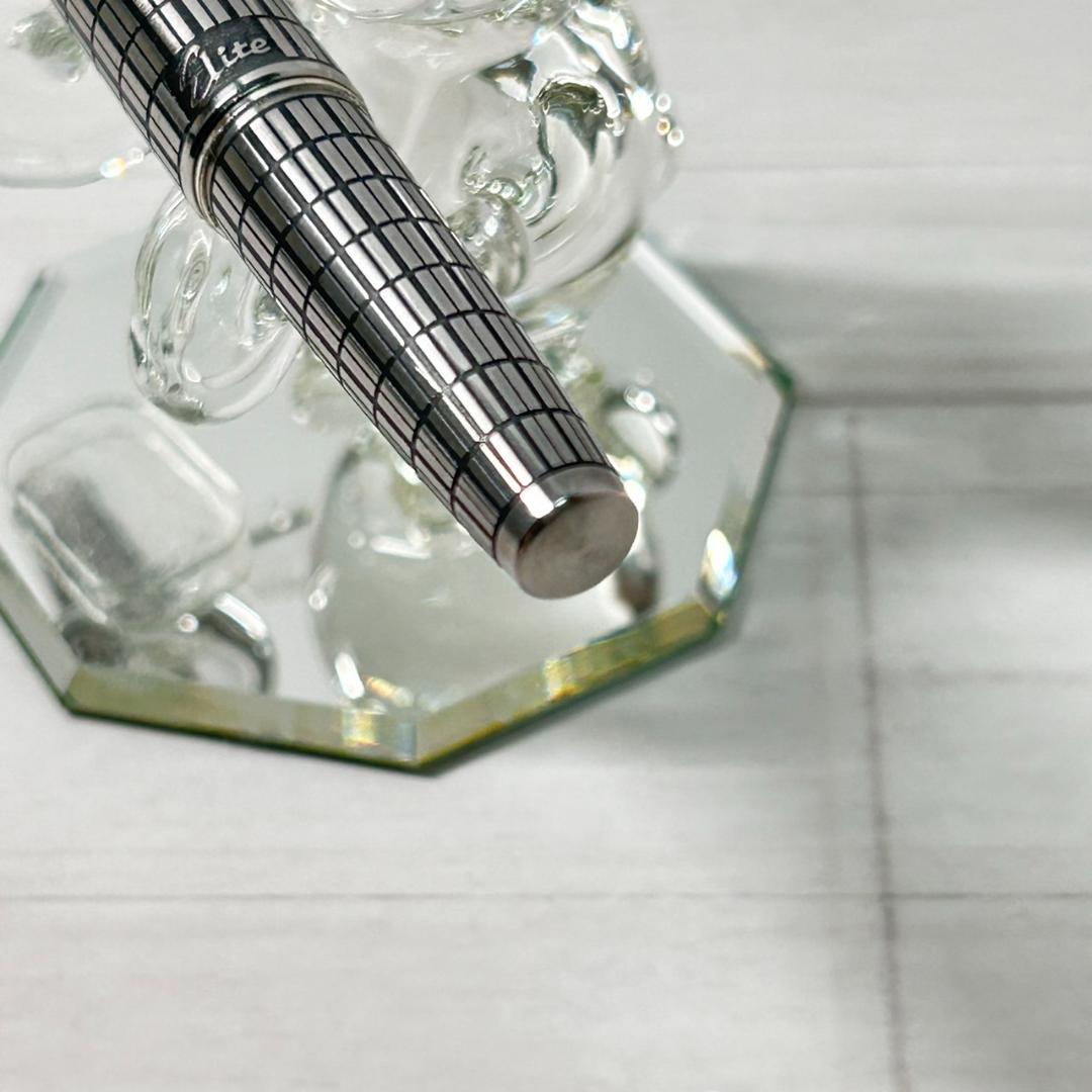 パイロット 万年筆 エリート シルバー格子 H675 18K F レア U128