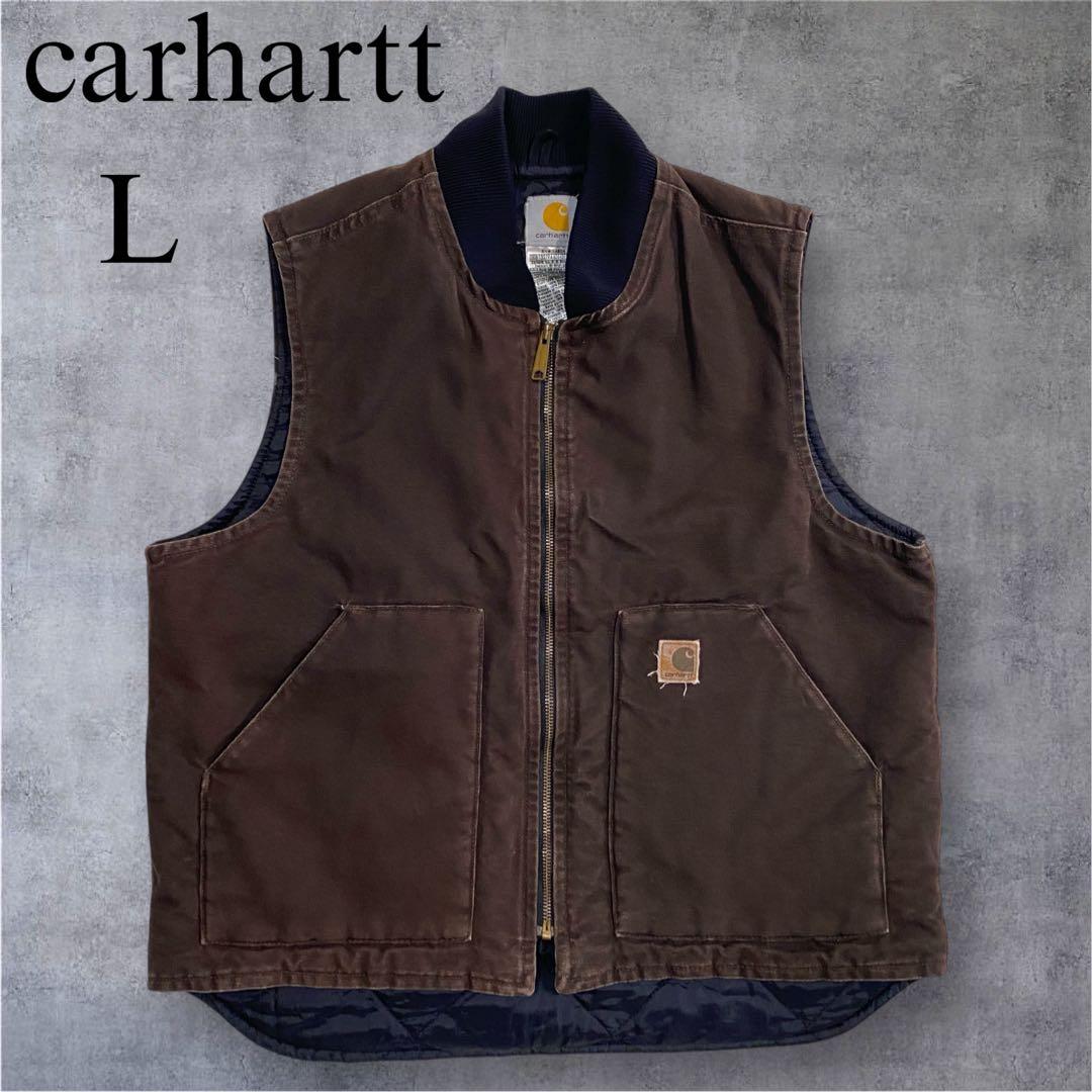 08年製　carhartt カーハート　ダックベスト　V02 ダークブラウン