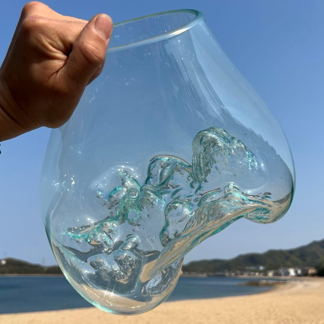 流木ガラス オブジェ超特大I 花瓶 金魚鉢 水槽 テラリウム 観賞魚 メダカ容器