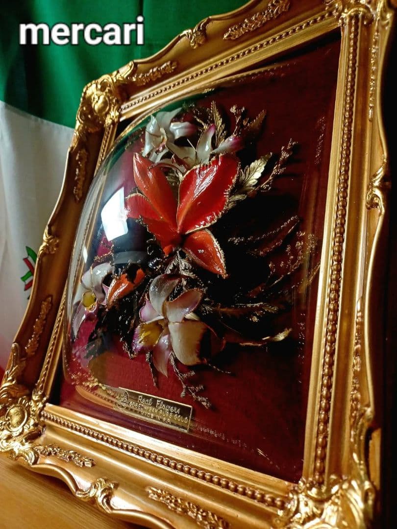 24K♤PURE GOLDエッジ加工／デンドロビウム 蘭 プリザーブドフラワー