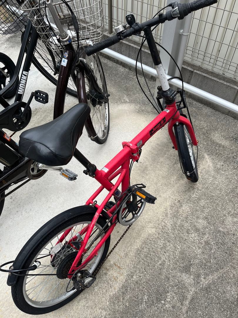 折りたたみ自転車 赤　jeep マルカ