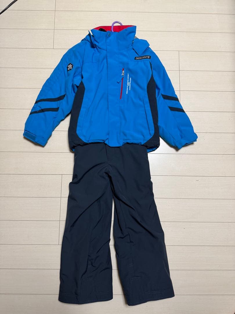 DESCENTE スキーウェア 子ども用 青色