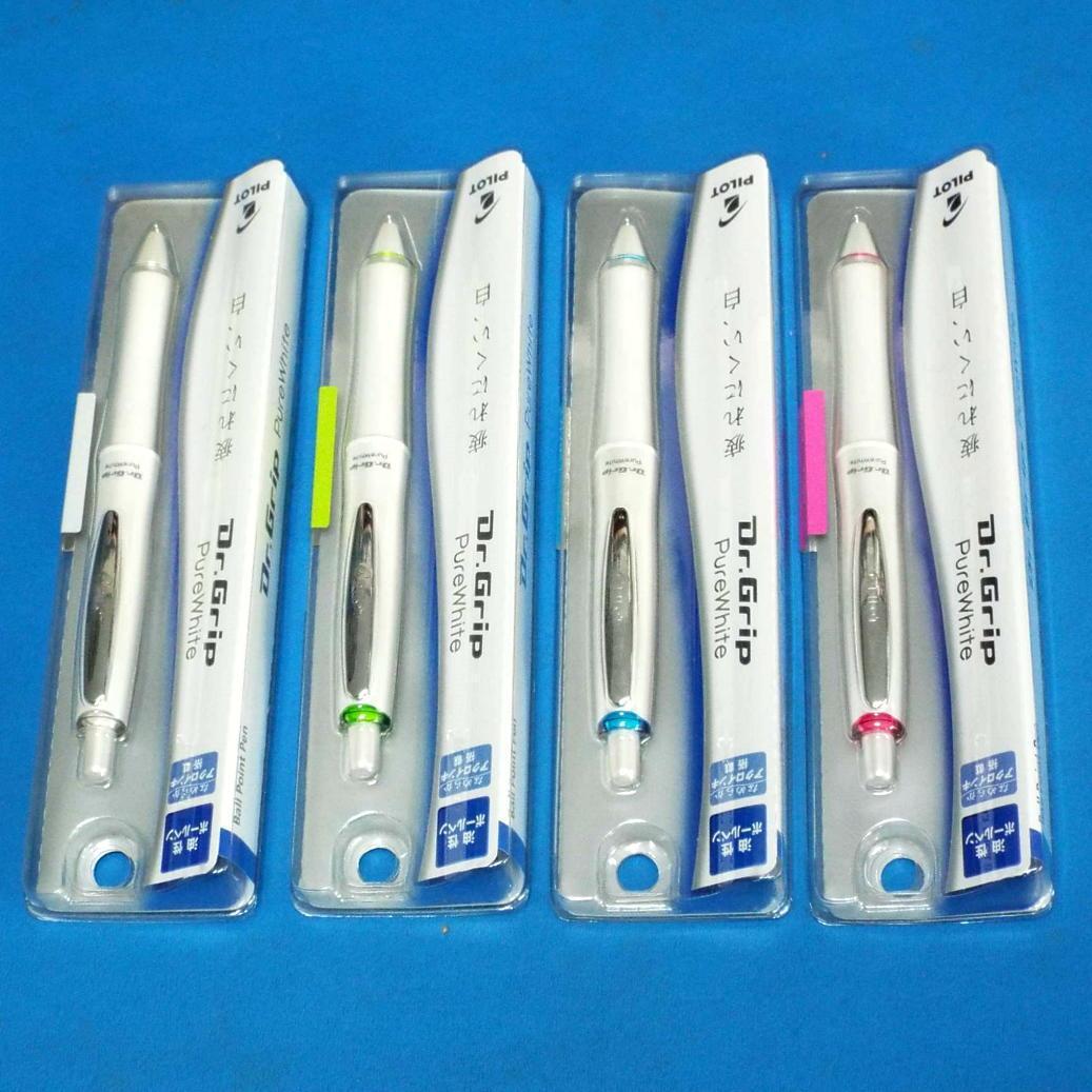 未開封 ドクターグリップ ボールペン ピュアホワイト 全4種 ピンク ブルー他