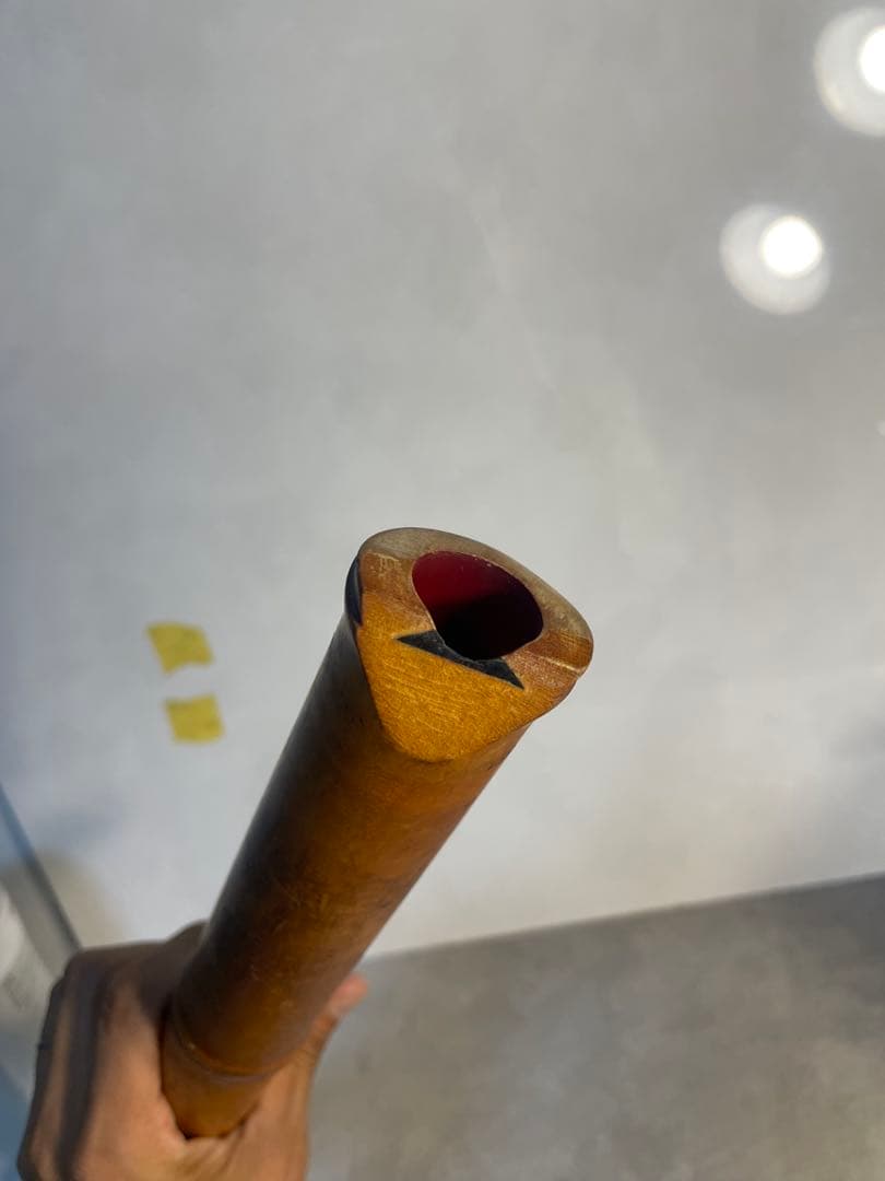 琴古流 尺八 1尺7寸管 胡蝶銘 在銘 和楽器 竹製 管楽器　当時物　音出確認済