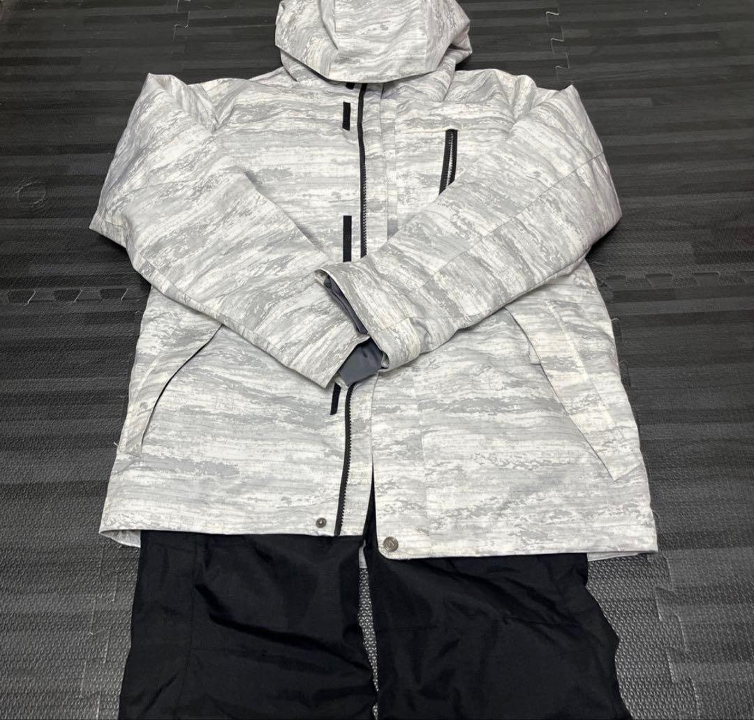 スキーウェア スノボウェア 白 上下セット