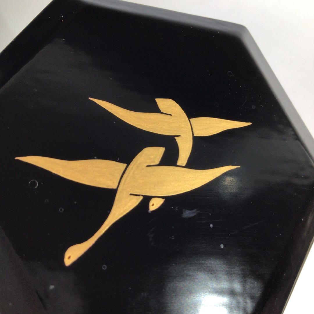 Ｎ５１８　茶入　『山中製』『道場宗廣作』『八幡宗豊書付』『二季鳥蒔絵』　茶道具