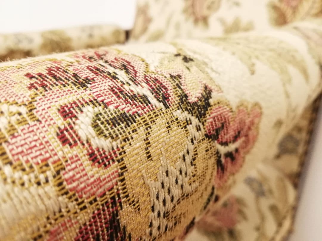 アンティーク ゴブラン織 ウイングバックアームチェア フランス 生地張り替え済