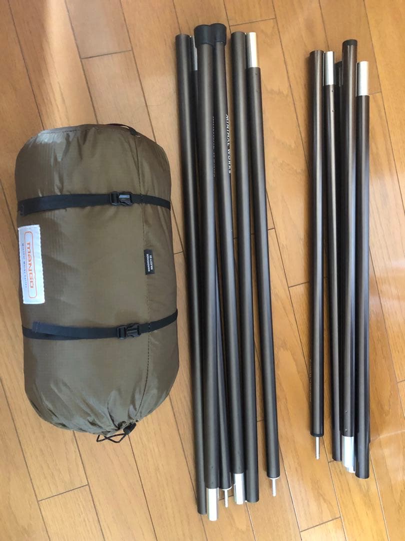 MINIMAL WORKS タープ タン マンゴーシェード✖️ポール４本セット