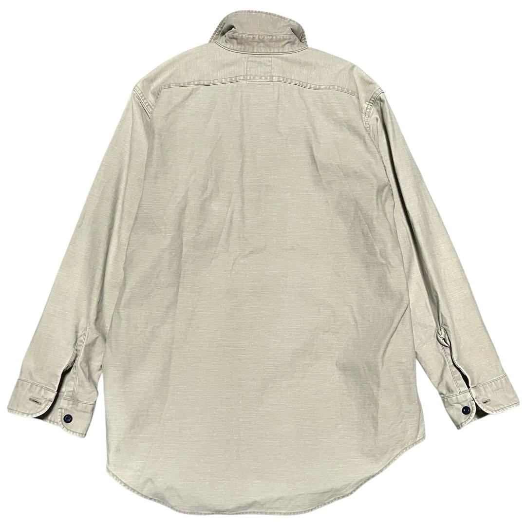 【名作】マディソンブルー　ハンプトン　バックサテンシャツ　B刺繍　オーバーサイズ