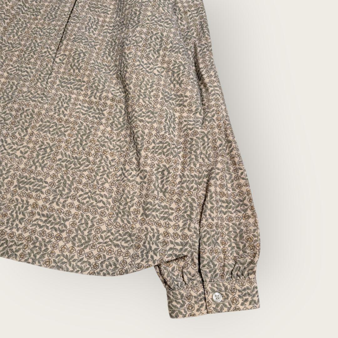 新品　Parkes　パークス　リバティ　バンドカラー　プルオーバー　シャツ　М