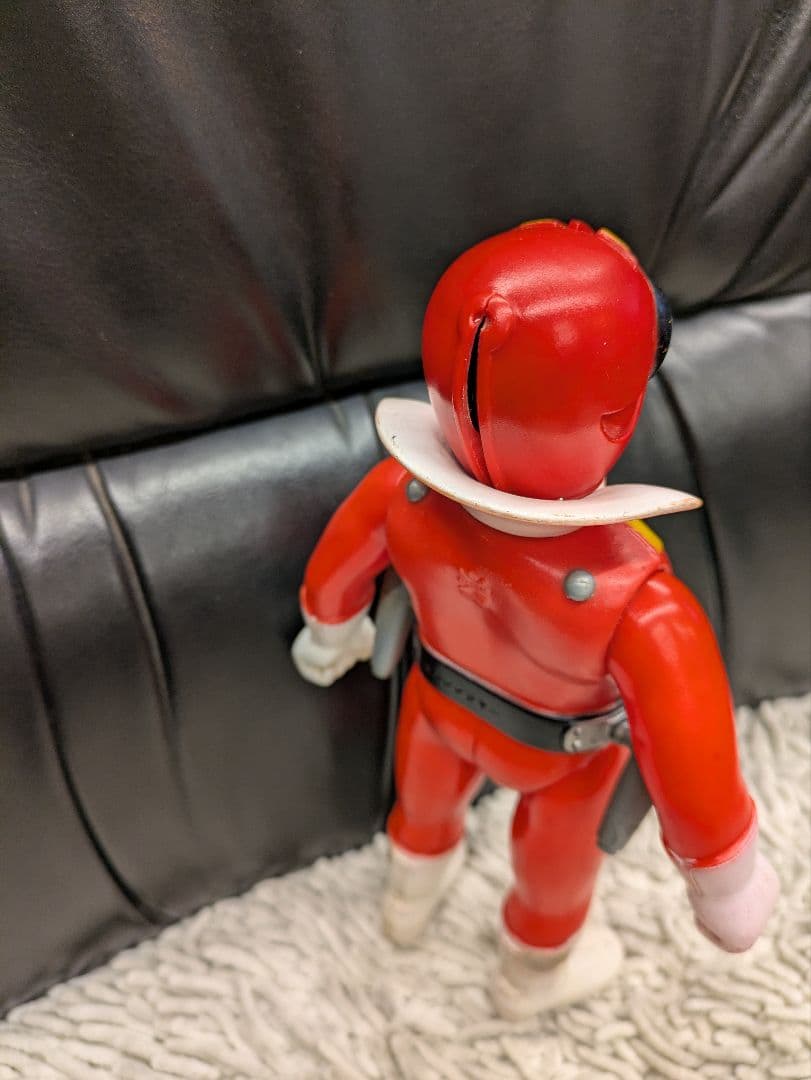 ソフビ　当時物　ゴレンジャー　面取れ　アカレンジャー　旧バンダイ　スタンダード