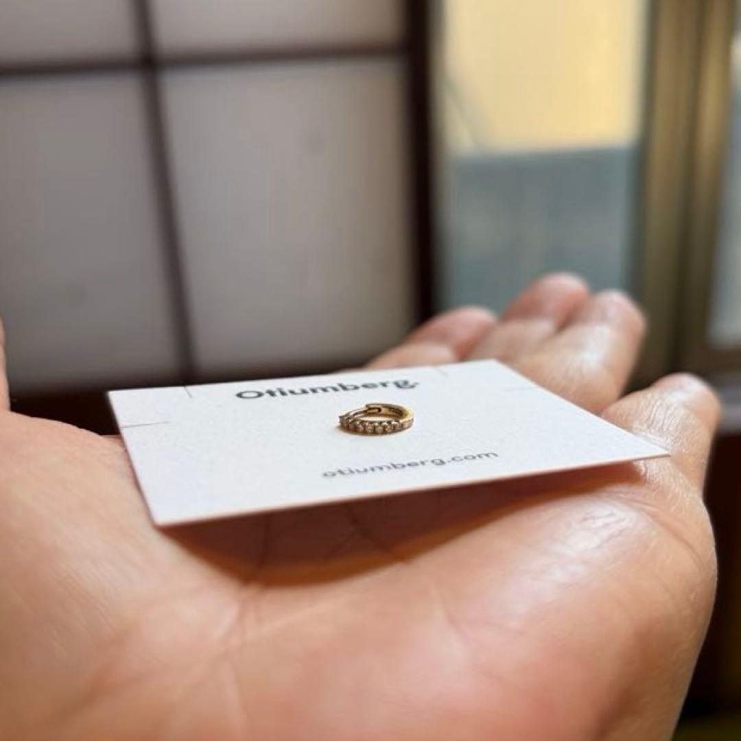 Otiumberg オティウムバーグ 片耳用 ダイヤモンド フープ ピアス