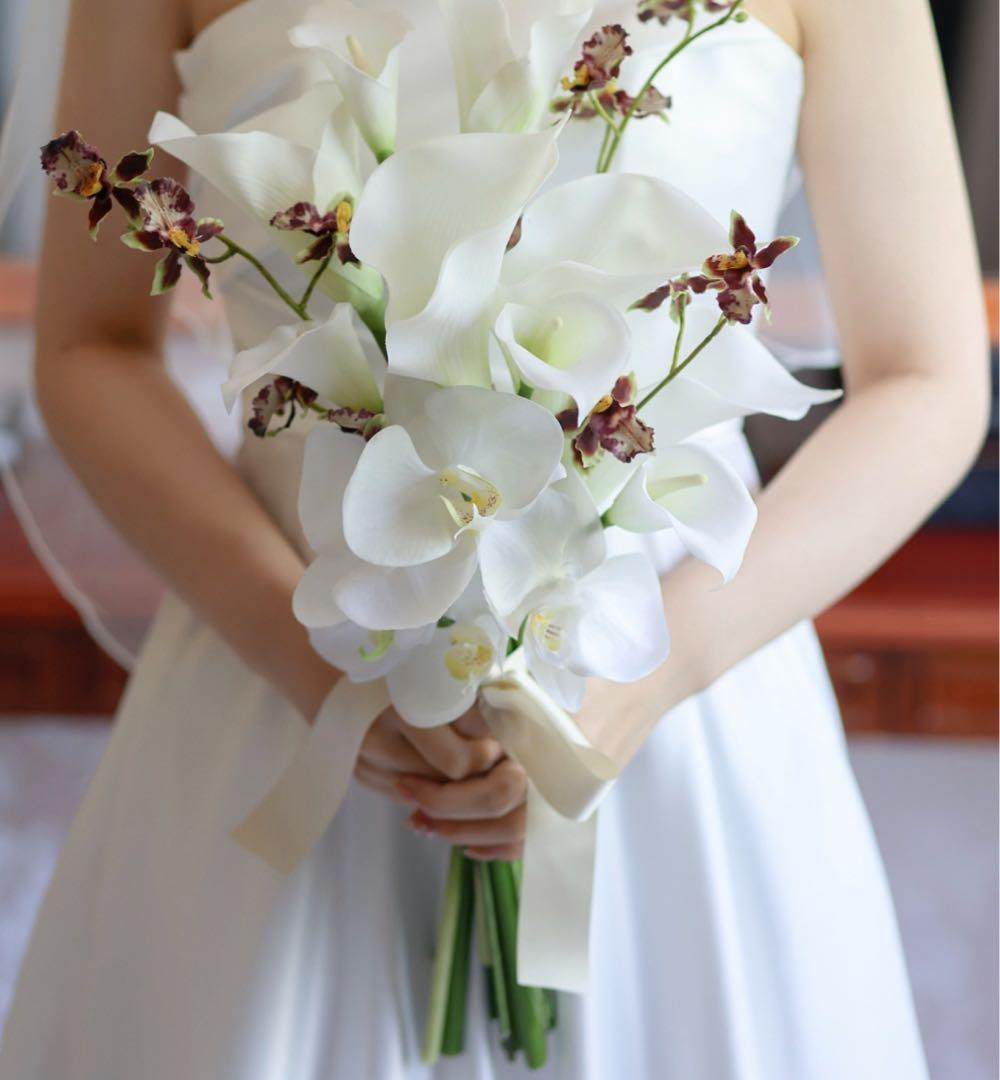 結婚式　ブーケ　アーティシャルフラワー　ウェディングブーケ