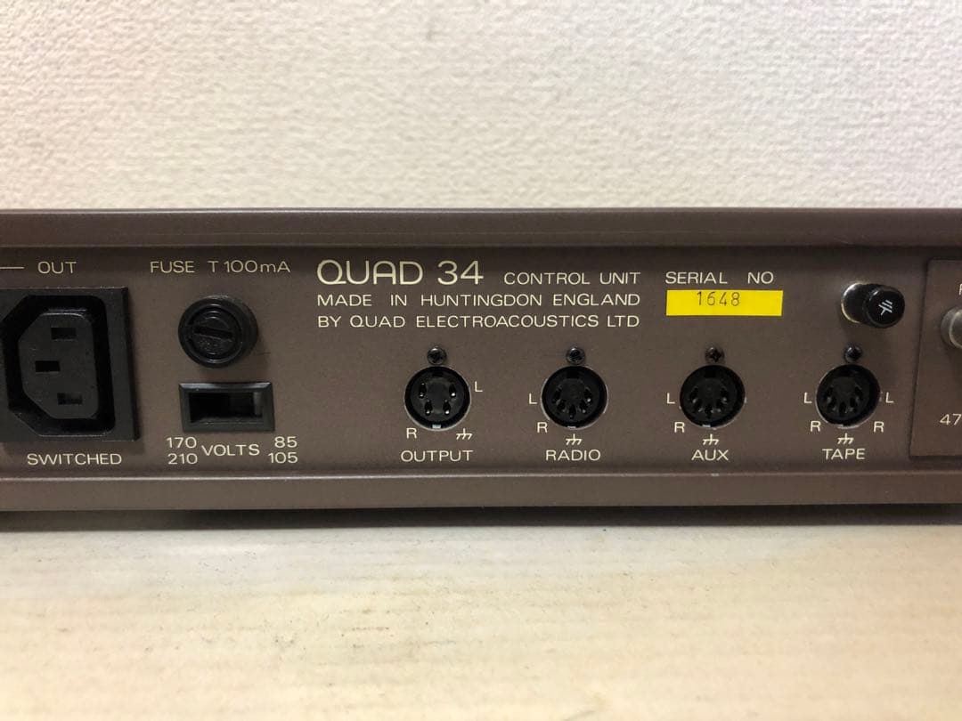 英国製 名作QUAD34プリアンプ 前期型 動作品