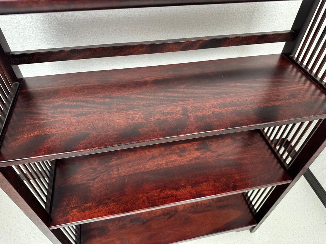 九州民芸家具 本棚 飾り棚 樺 カバ材 格子 オープンラック 書棚 ※i4