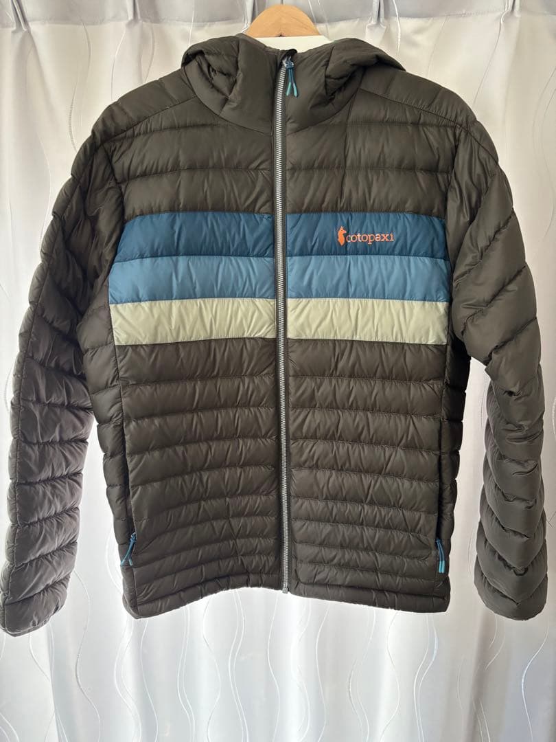 早い者勝cotopaxi フード付きダウンジャケット グレー/ブルー/アイボリー