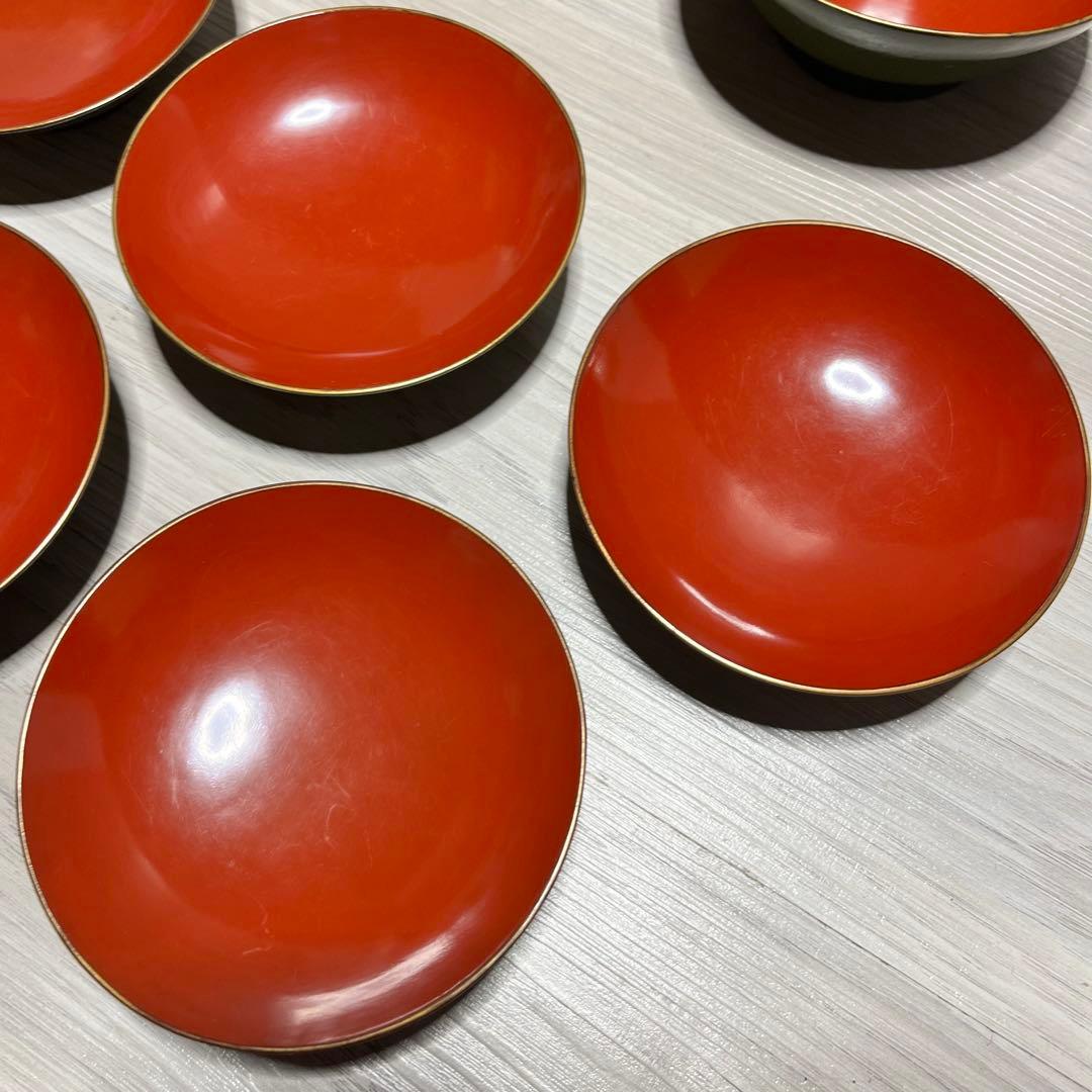 和製　アンティーク　江戸～明治　輪島塗　青漆　お吸い物椀　20客セット