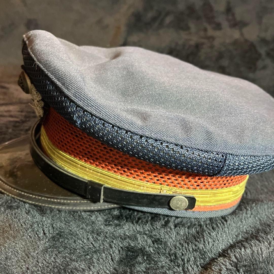 【国鉄】駅長用・助役用制帽2点◎北海道 室蘭地区放出品