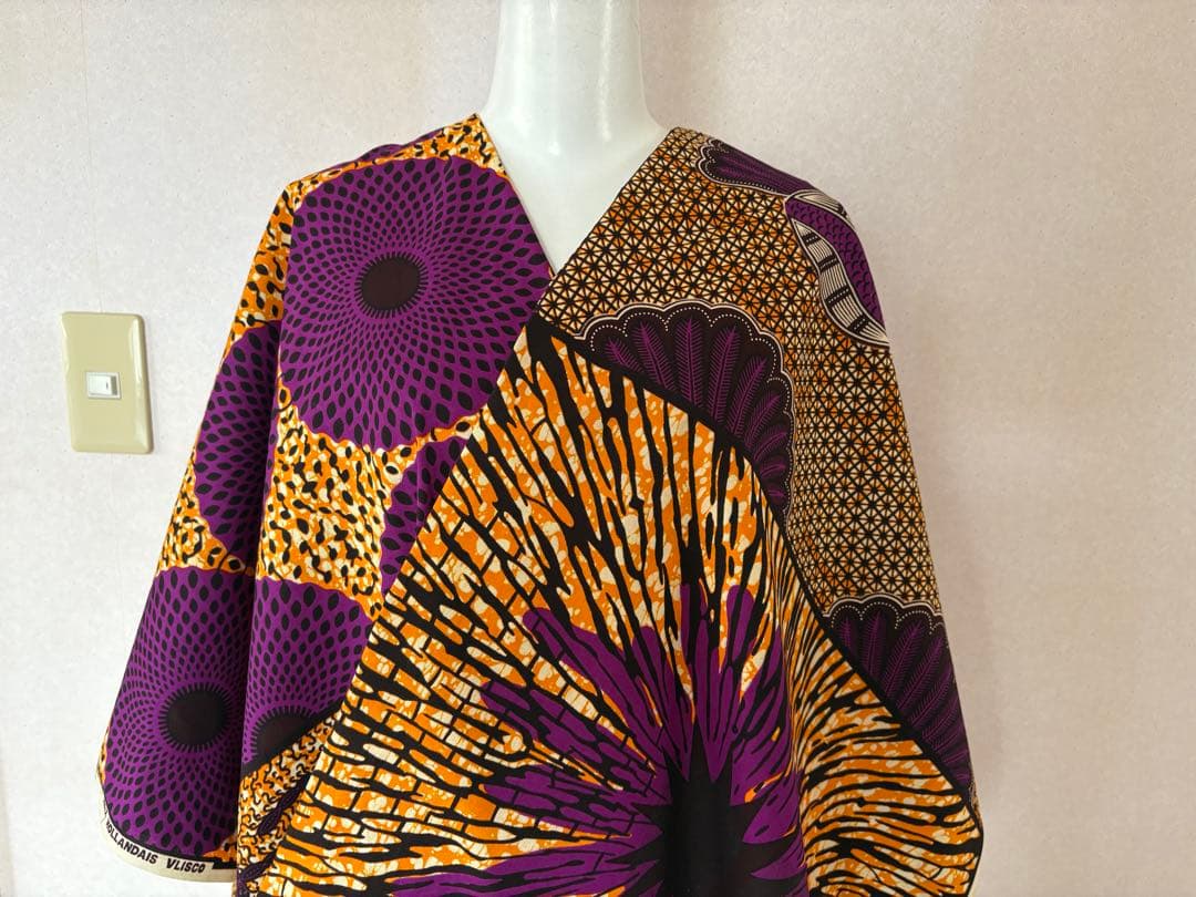 アフリカ布　浴衣　着物　パッチワーク　お仕立て