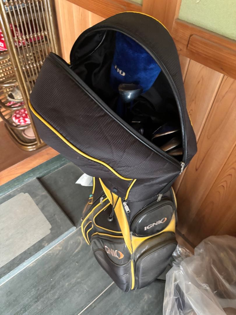 IGNIO ゴルフバッグ 黒/黄色