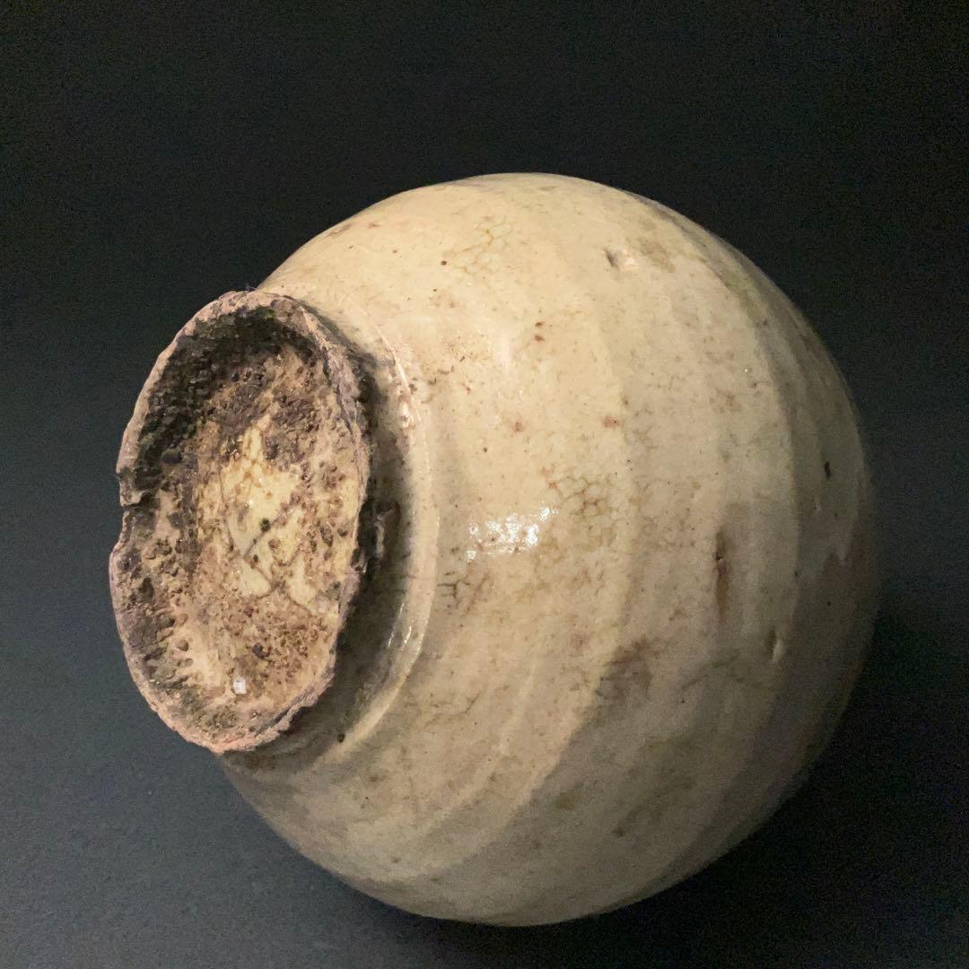 朝鮮美術　李朝　徳利　草花文　丸瓶　骨董　R1407K3