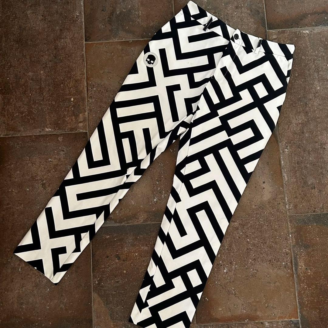 HYDROGEN GOLF ハイドロゲン ストレッチパンツ 幾何学柄 Mサイズ