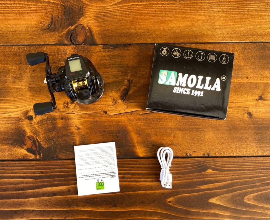 ジギングロッド　デジタルカウンター付きリール　イカメタル　タイラバ　左ハンドル