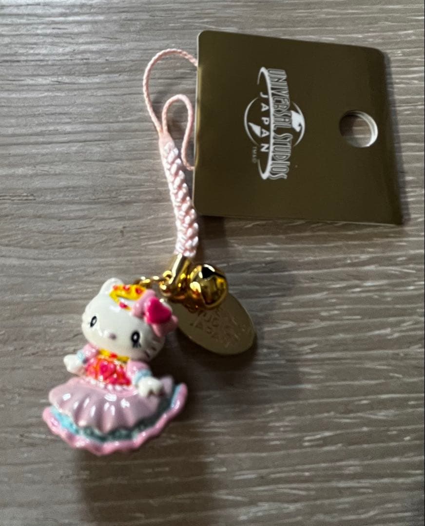 激レア◎USJ限定ピンク＆ブルーのドレスキティ◎根付けストラップ