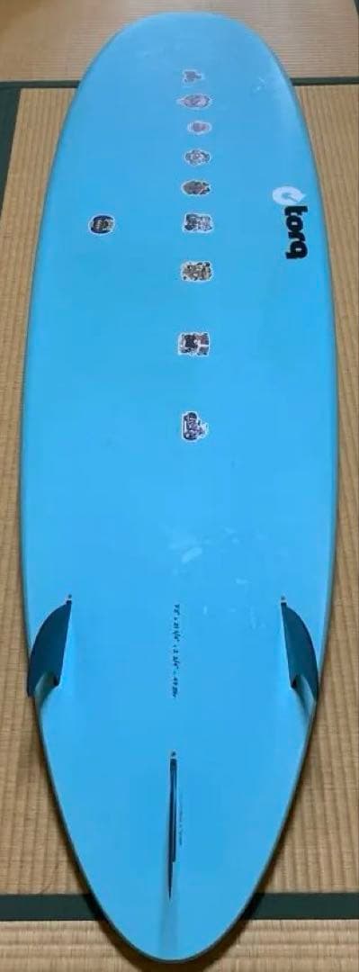 7.2feet 47Lミッドレングス　初心者サーフボード　フィン、ケース付き