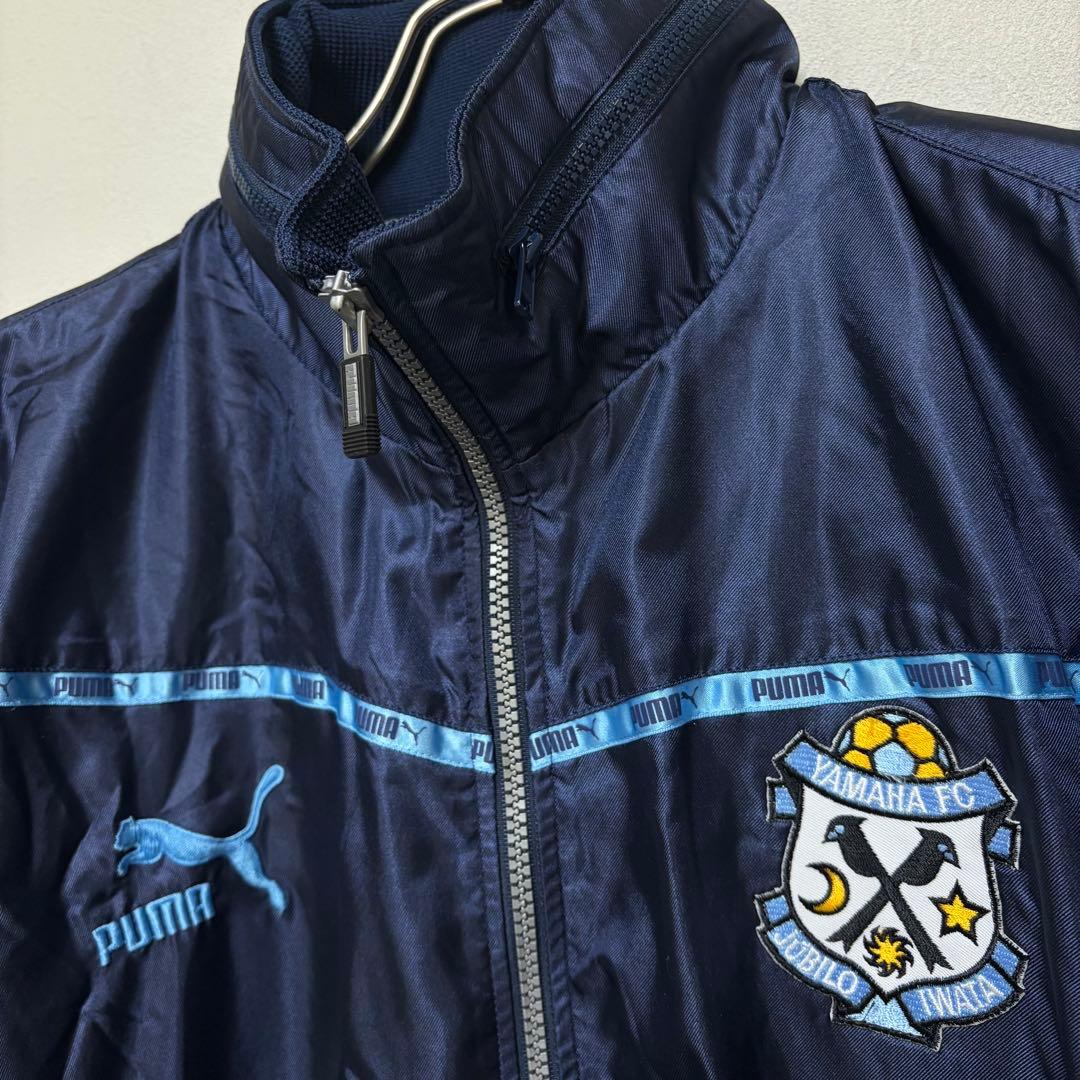 紺色プーマ PUMA 上下セット ジュビロ磐田 ナイロンジャケット L