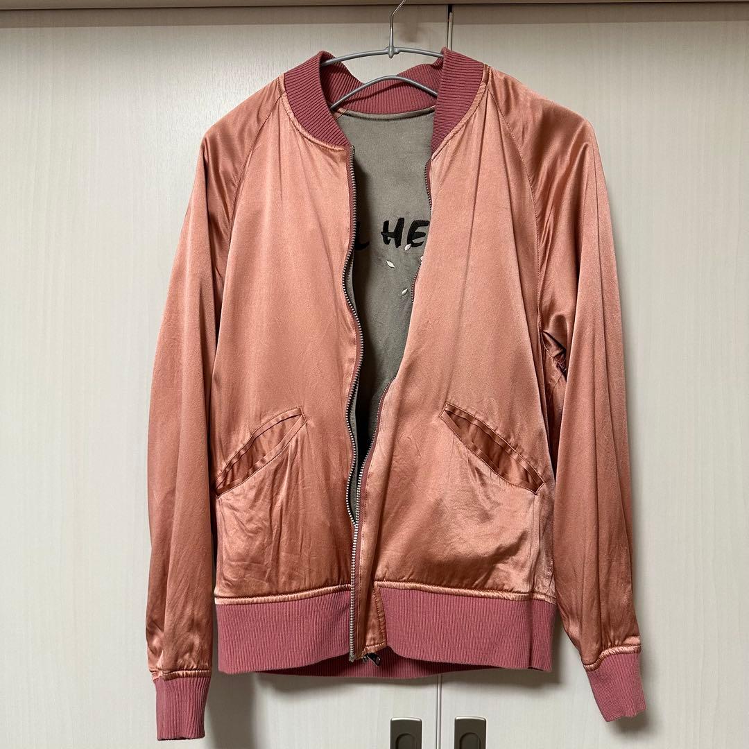 KARL HELMUT スカジャン グレー・ピンク　薄手　M