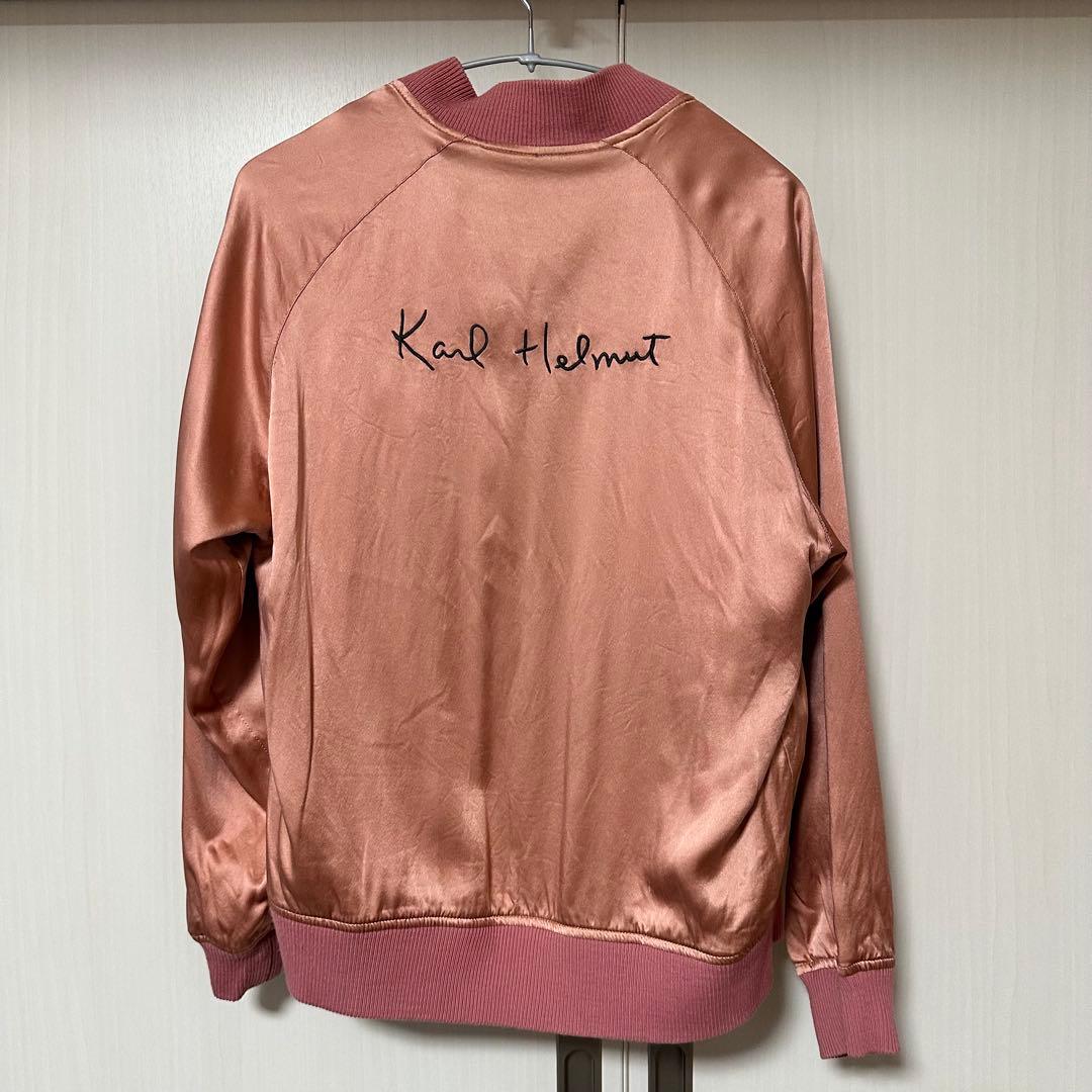 KARL HELMUT スカジャン グレー・ピンク　薄手　M